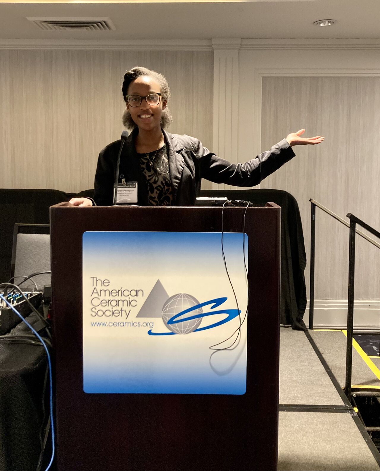 Sharon at the conference